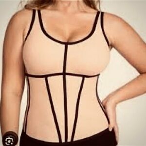 Honeylove Corset Shapewear Boldness Tank Size Small Rose Tan and Black